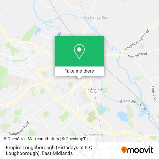 Empire Loughborough (Birthdays at E.Q Loughborough) map