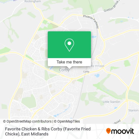 Favorite Chicken & Ribs Corby (Favorite Fried Chicke) map