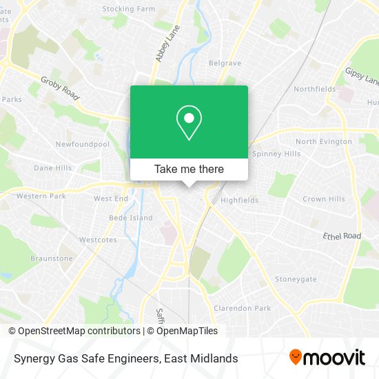 Synergy Gas Safe Engineers map