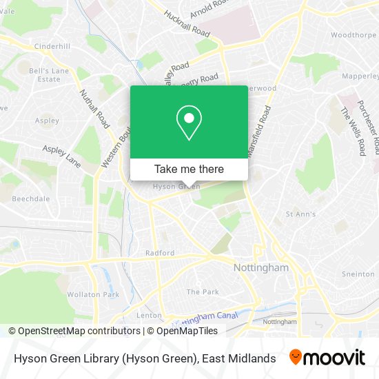 Hyson Green Library map