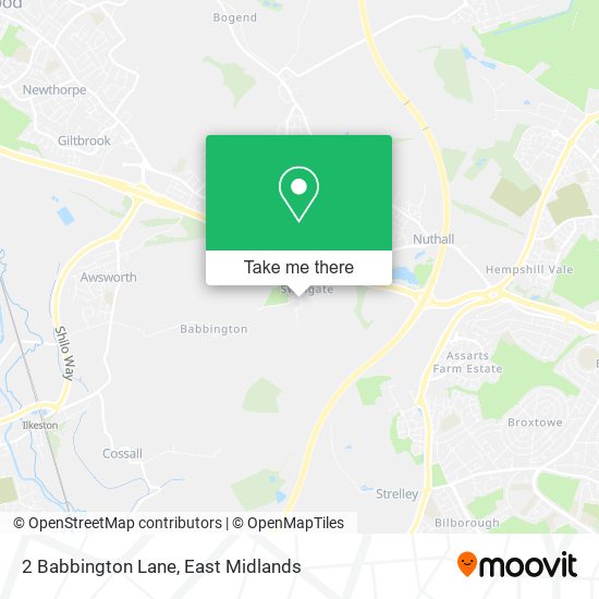 2 Babbington Lane map