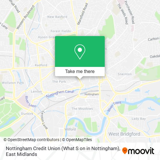 Nottingham Credit Union (What S on in Nottingham) map