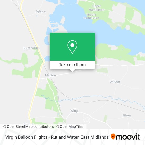 Virgin Balloon Flights - Rutland Water map
