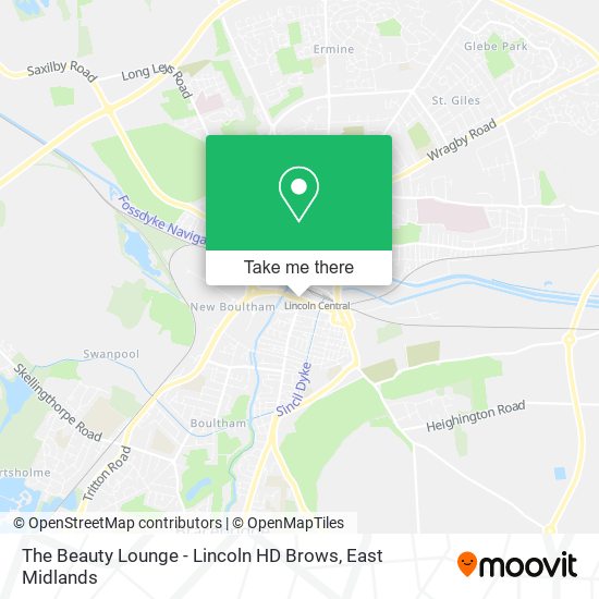 The Beauty Lounge - Lincoln HD Brows map