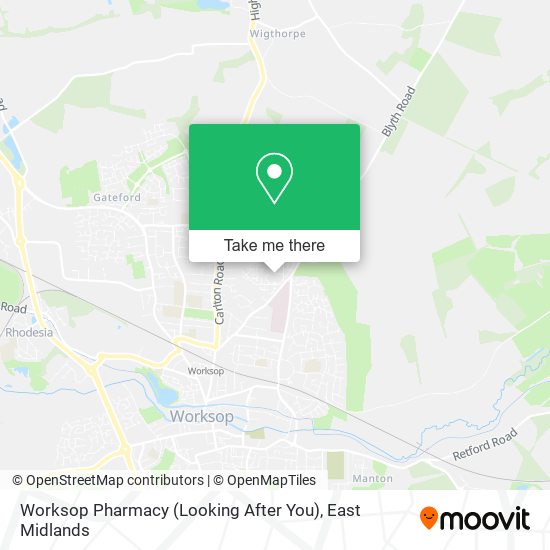 Worksop Pharmacy (Looking After You) map
