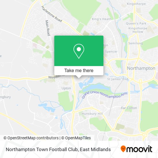 Northampton Town Football Club map