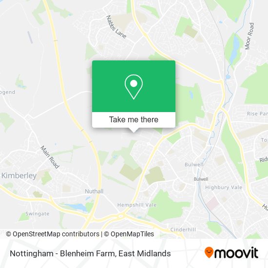 Nottingham - Blenheim Farm map
