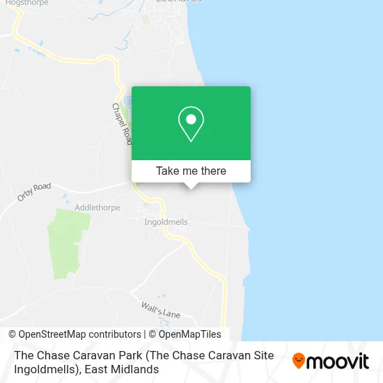 The Chase Caravan Park (The Chase Caravan Site Ingoldmells) map