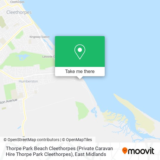 Thorpe Park Beach Cleethorpes (Private Caravan Hire Thorpe Park Cleethorpes) map