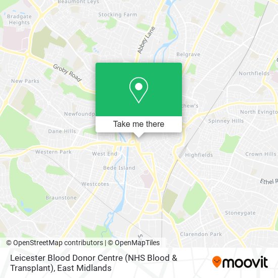 Leicester Blood Donor Centre (NHS Blood & Transplant) map
