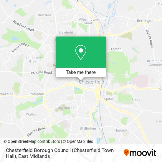 Chesterfield Borough Council (Chesterfield Town Hall) map