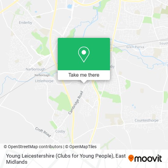 Young Leicestershire (Clubs for Young People) map