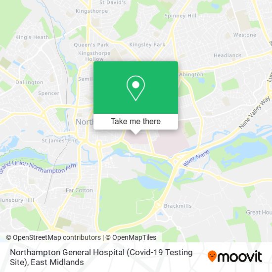 Northampton General Hospital (Covid-19 Testing Site) map