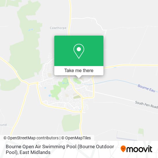 Bourne Open Air Swimming Pool (Bourne Outdoor Pool) map