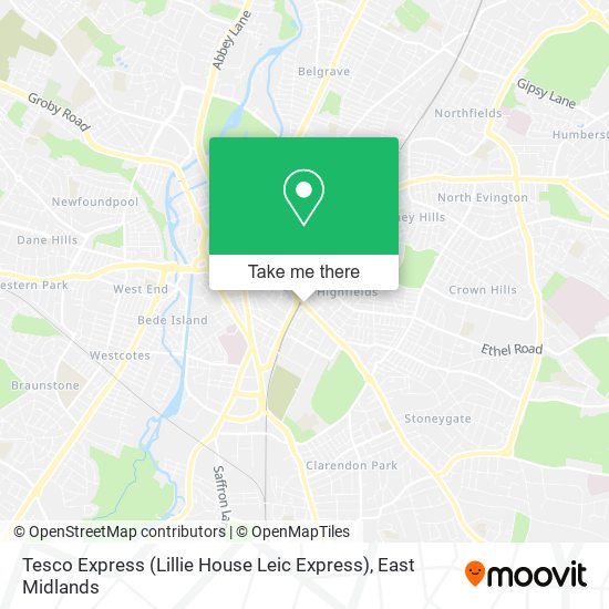 Tesco Express (Lillie House Leic Express) map