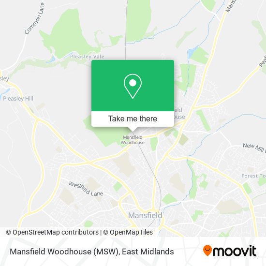 Mansfield Woodhouse (MSW) map