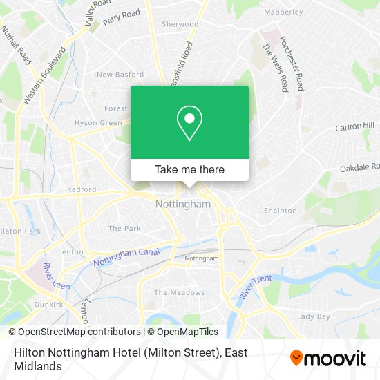 Hilton Nottingham Hotel (Milton Street) map