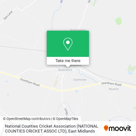 National Counties Cricket Association (NATIONAL COUNTIES CRICKET ASSOC LTD) map