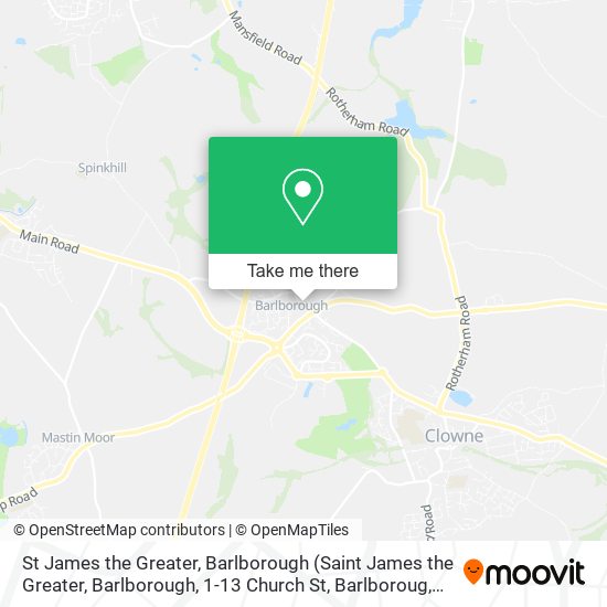St James the Greater, Barlborough map