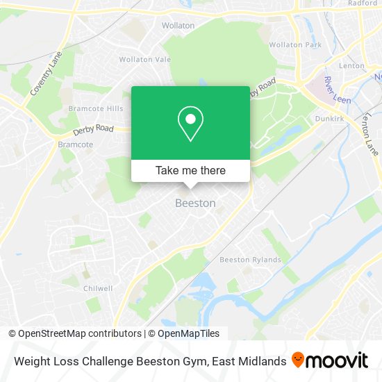 Weight Loss Challenge Beeston Gym map