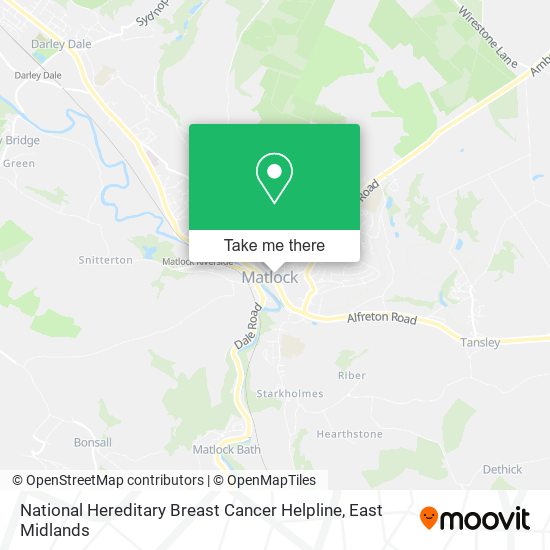 National Hereditary Breast Cancer Helpline map