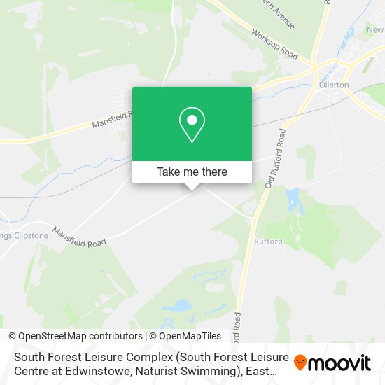 South Forest Leisure Complex (South Forest Leisure Centre at Edwinstowe, Naturist Swimming) map