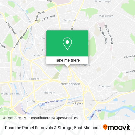 Pass the Parcel Removals & Storage map