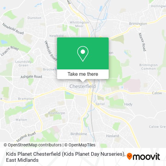 Kids Planet Chesterfield (Kids Planet Day Nurseries) map