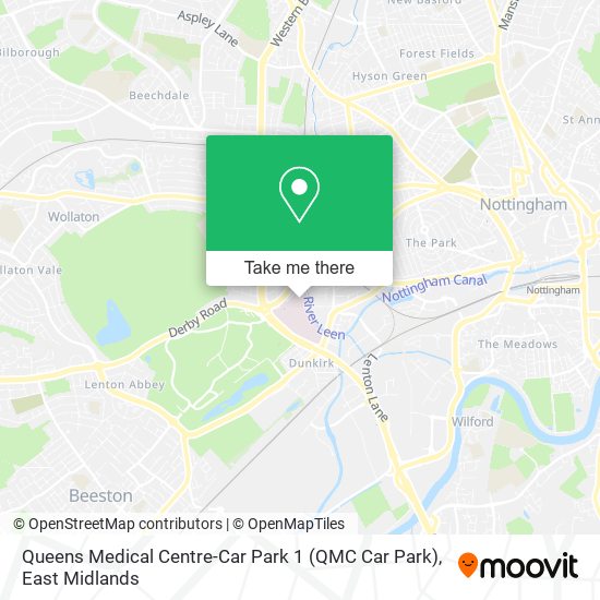 Queens Medical Centre-Car Park 1 (QMC Car Park) map