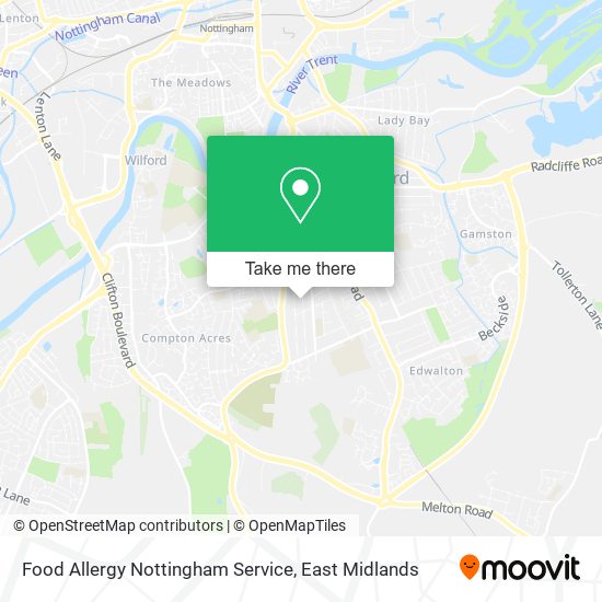 Food Allergy Nottingham Service map