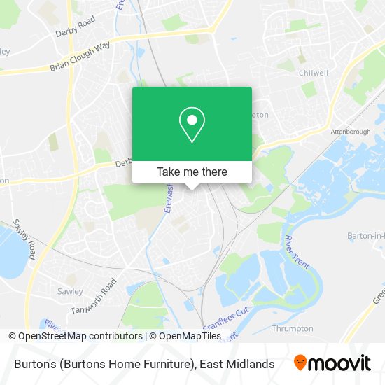 Burton's (Burtons Home Furniture) map