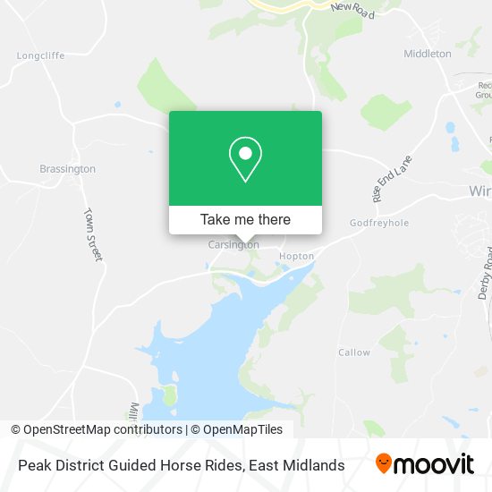 Peak District Guided Horse Rides map