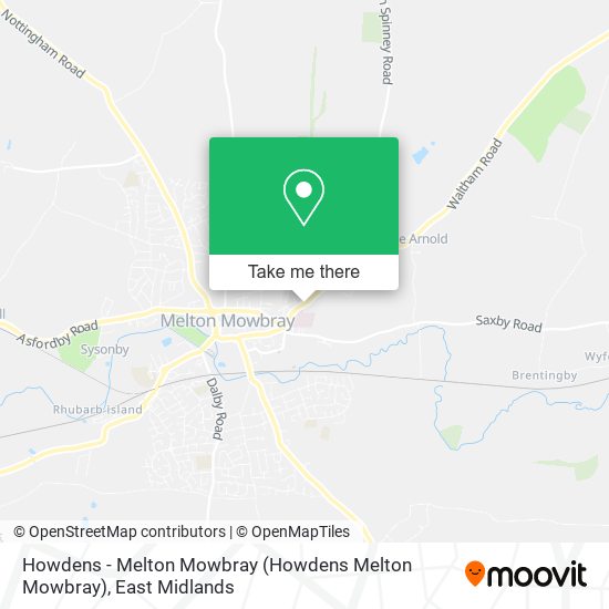 Howdens - Melton Mowbray map