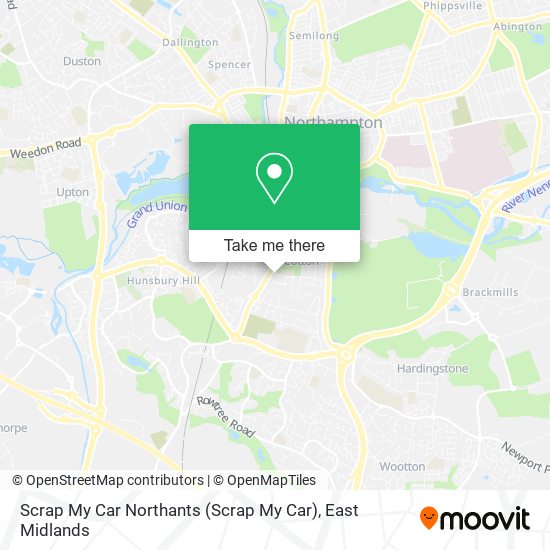 Scrap My Car Northants map