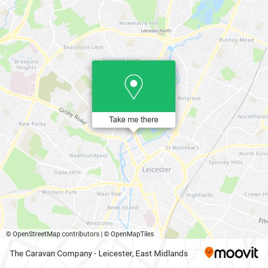 The Caravan Company - Leicester map