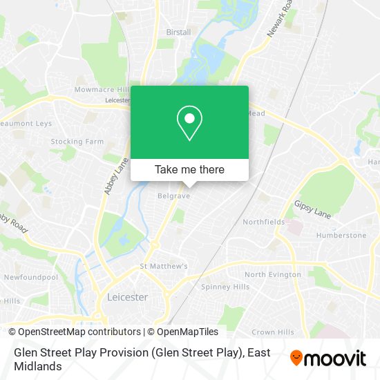 Glen Street Play Provision map