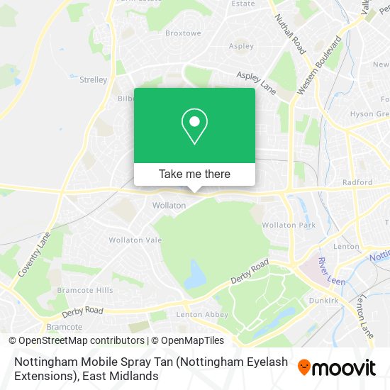 Nottingham Mobile Spray Tan (Nottingham Eyelash Extensions) map