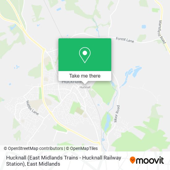 Hucknall (East Midlands Trains - Hucknall Railway Station) map