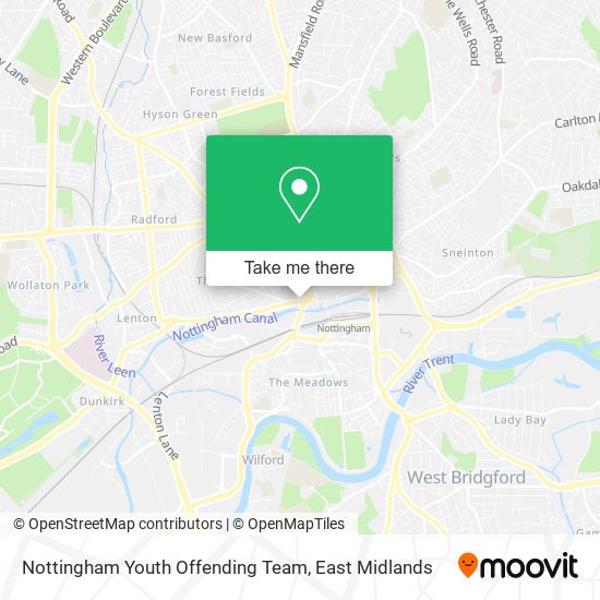 Nottingham Youth Offending Team map