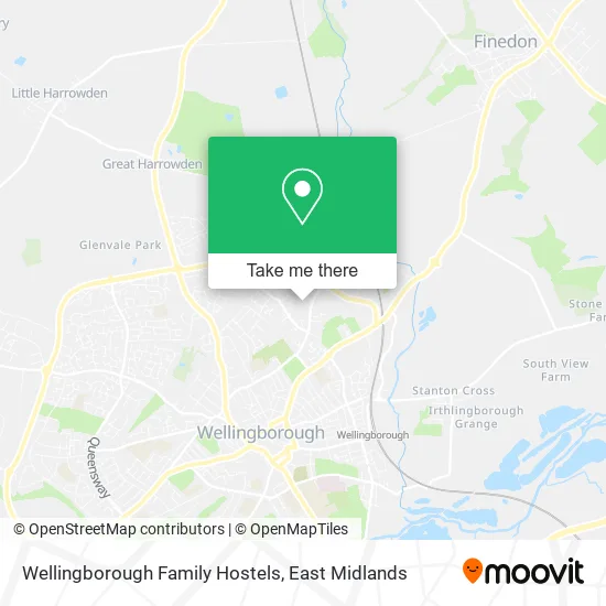 Wellingborough Family Hostels map