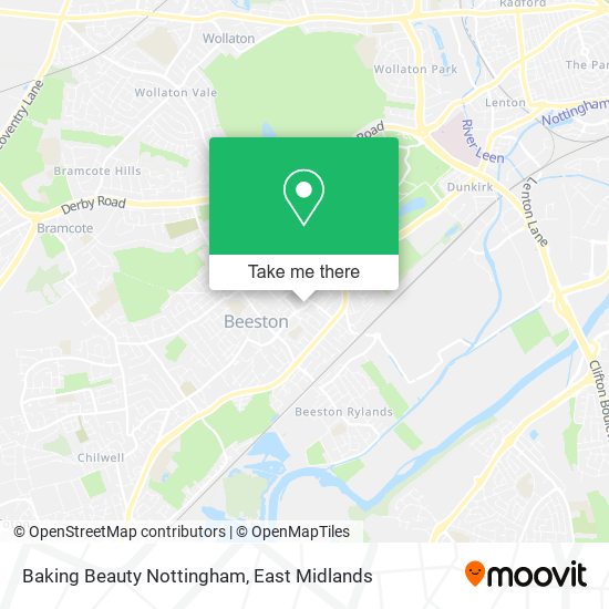 Baking Beauty Nottingham map