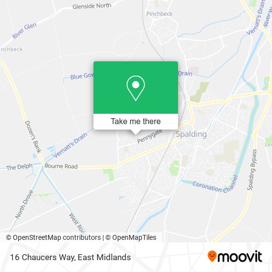 16 Chaucers Way map