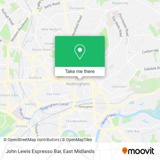 John Lewis Espresso Bar map