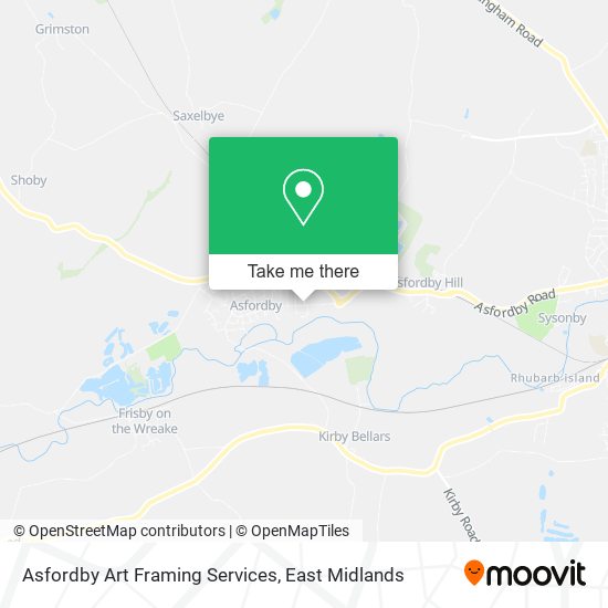 Asfordby Art Framing Services map