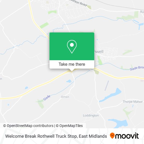 Welcome Break Rothwell Truck Stop map