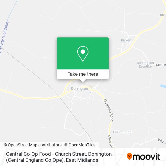 Central Co-Op Food - Church Street, Donington (Central England Co Ope) map