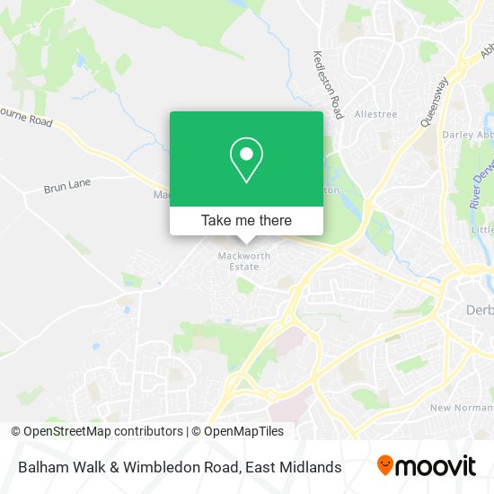 Balham Walk & Wimbledon Road map