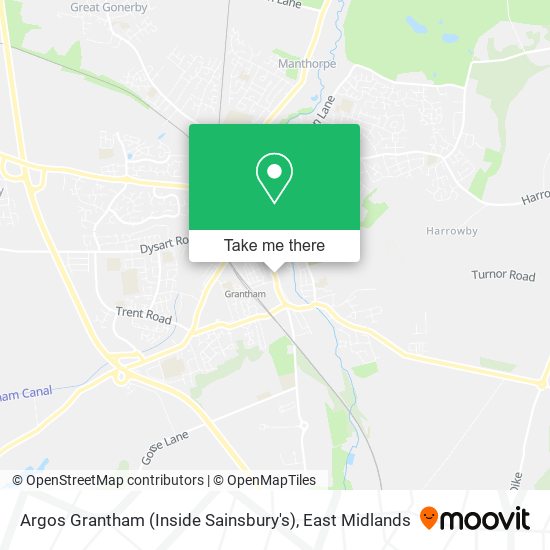 Argos Grantham (Inside Sainsbury's) map