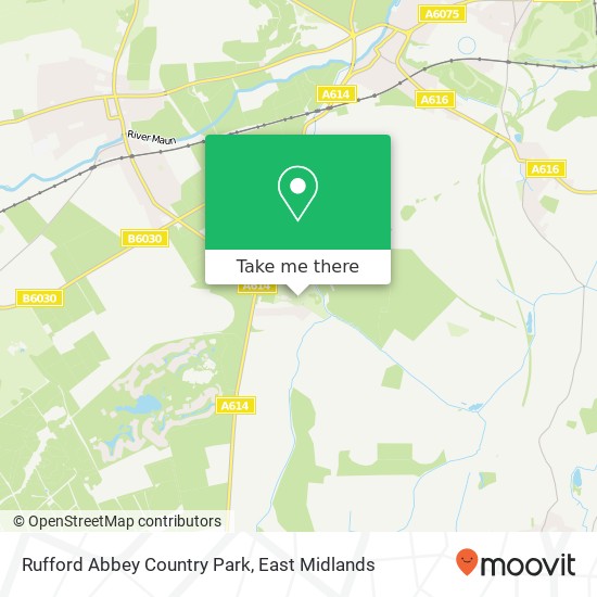 Rufford Abbey Country Park map
