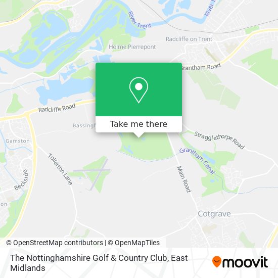 The Nottinghamshire Golf & Country Club map